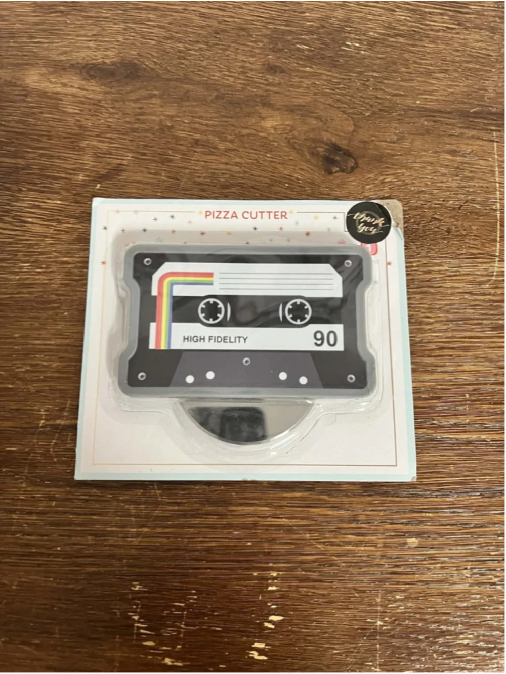 Retro Cassette Tape Pizza Cutter High Fidelit Novelty Kitchen Gadget New in Pack